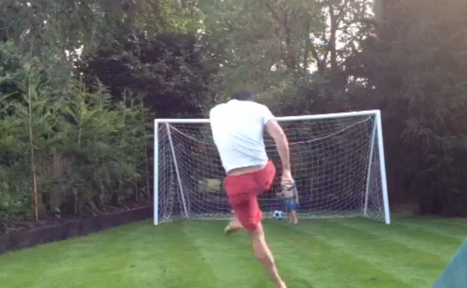 Fotboll, Pappa, Son, Nerskjuten